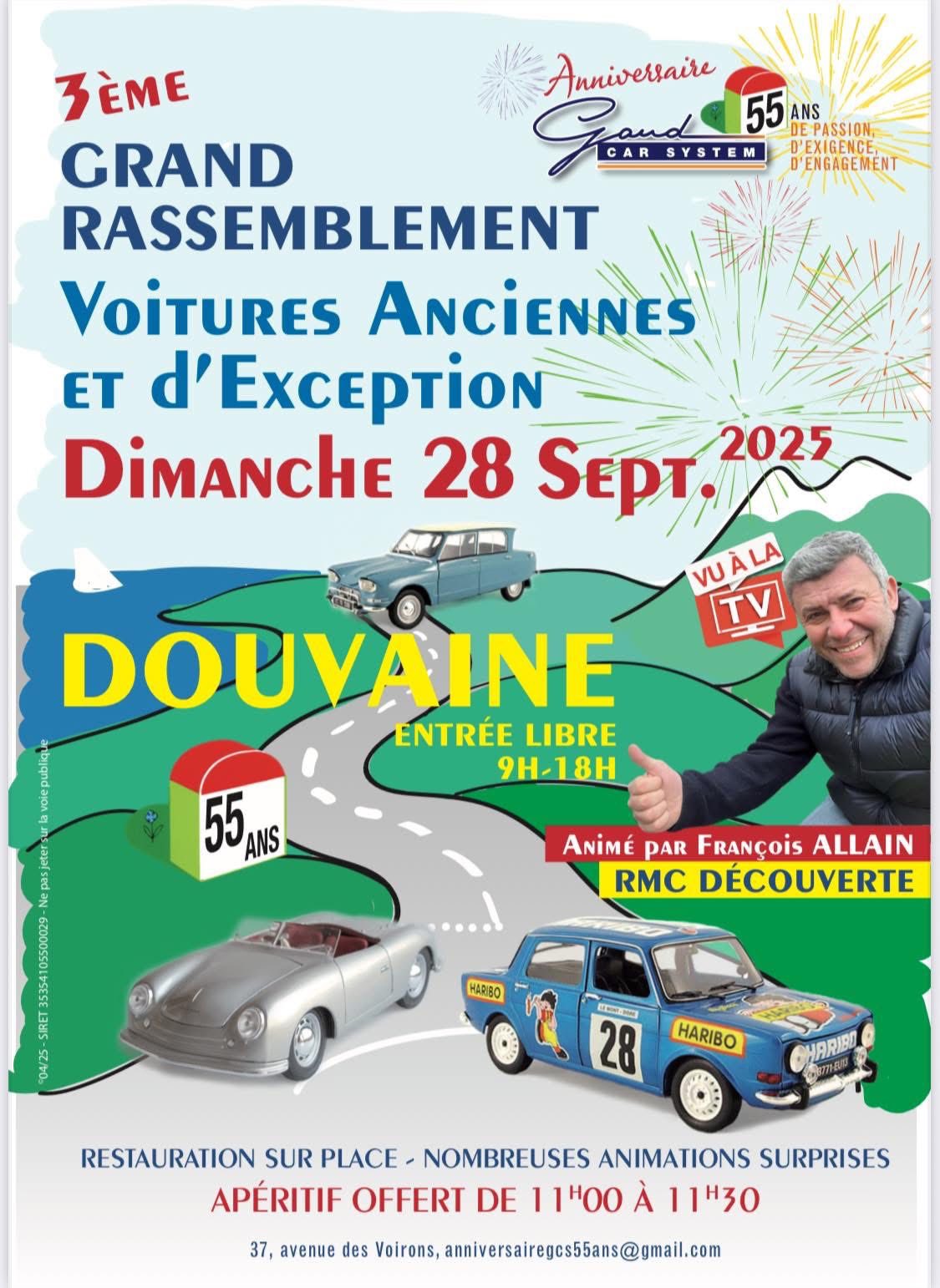 Grand rassemblement de voitures anciennes