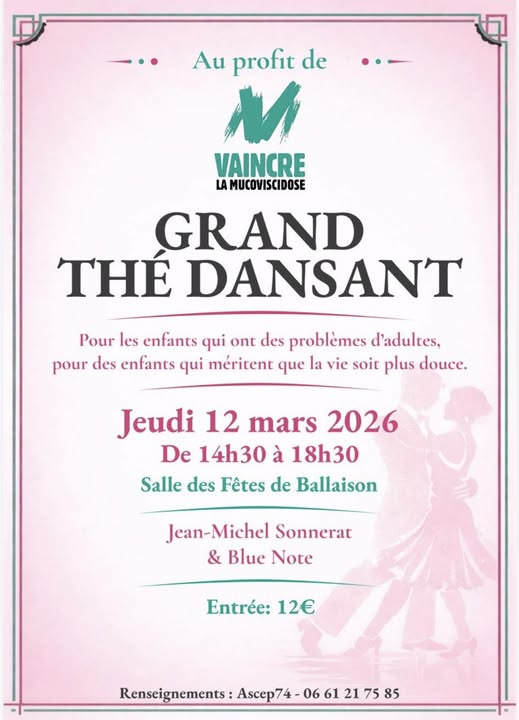 Grand thé dansant — 12 mars 2026 — Ballaison